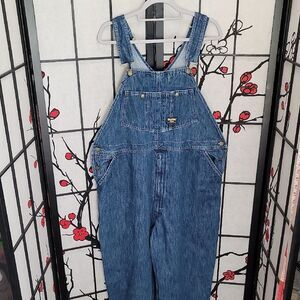 Vintage Oshkosh B'Gosh Genuine Article Bib Overalls Vestbak Denim W42L32